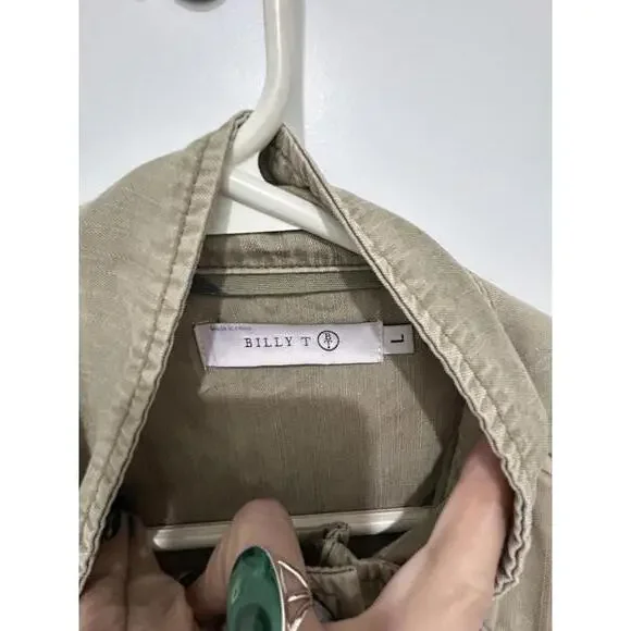 Billy T Women's Utility Jacket in tan, Size Large - Picture 3 of 4